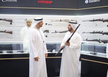 Sheikh Ahmed Al Sharqi Visits Tasleeh  Pavilion at Abu Dhabi International Hunting & Equestrian Exhibition